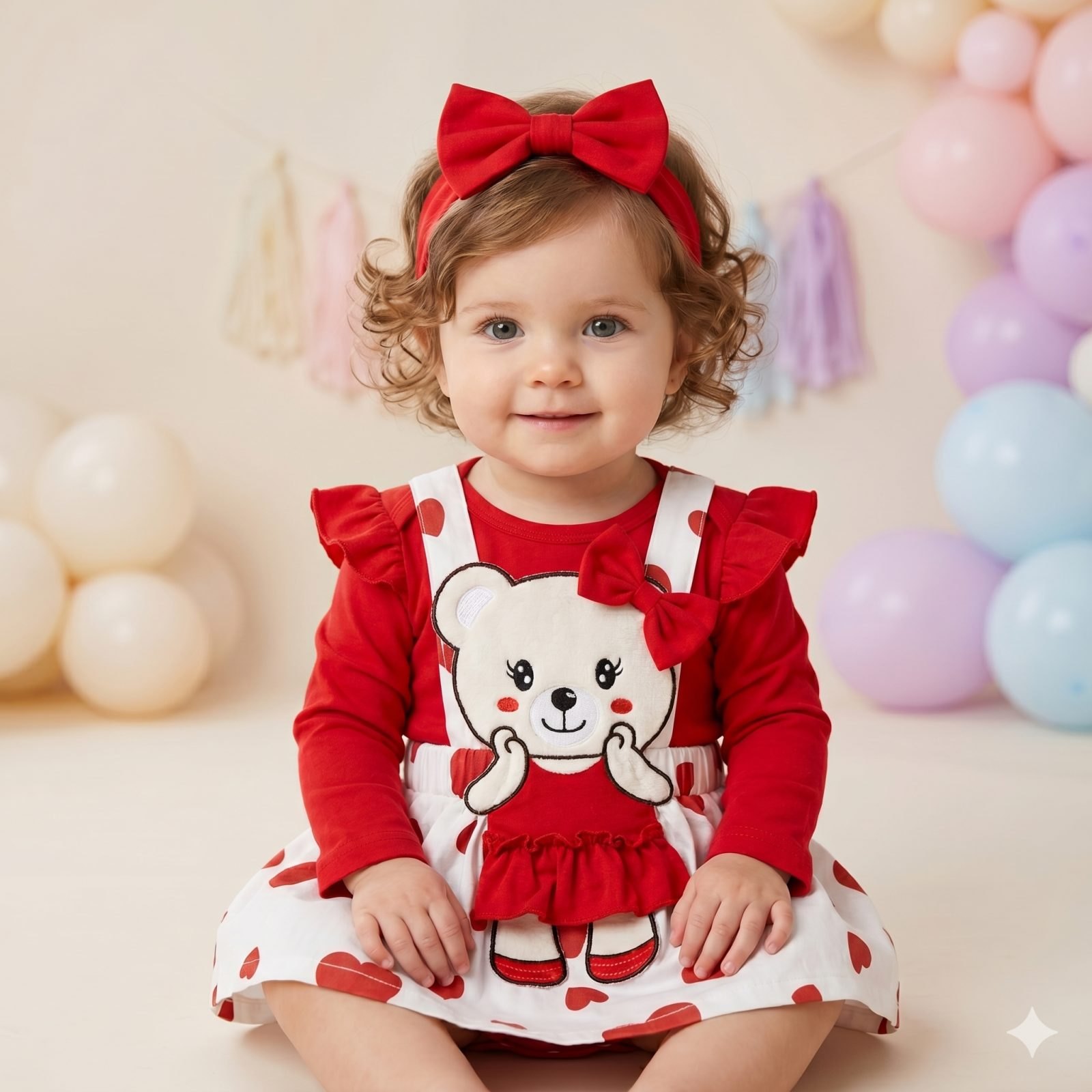 Vestido rojo osita manga larga - Vestidos (foto 3)
