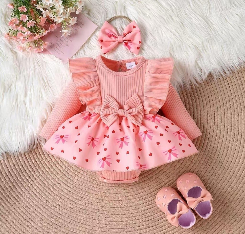 Vesrtido rosado corazones y moñitos - Vestidos (foto 2)