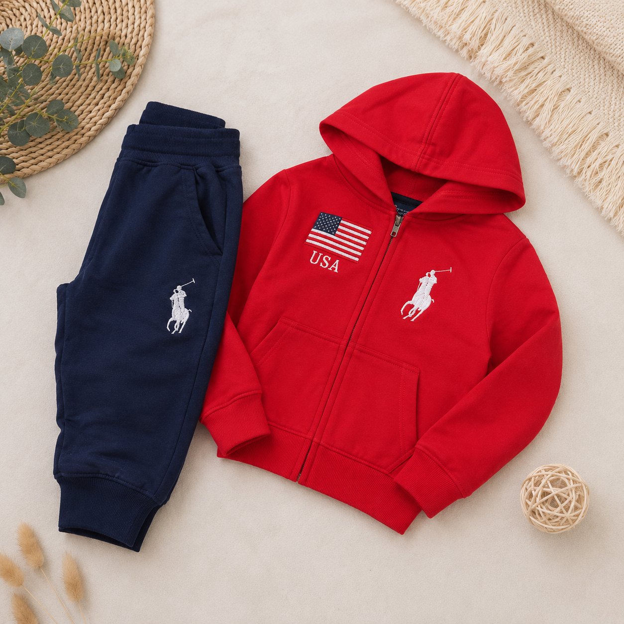 Sudadera polo con bandera de usa roja - Sudaderas (foto 2)
