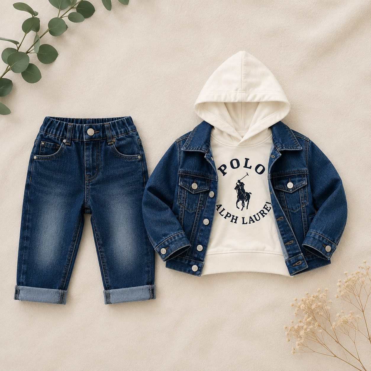 Conjunto jeans y chaqueta polo - Conjuntos Set x3 (foto 2)
