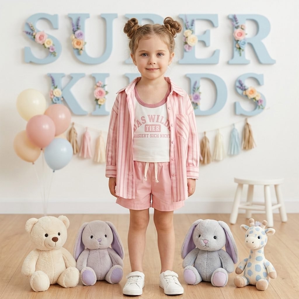 Conjunto rosado camisa rayas