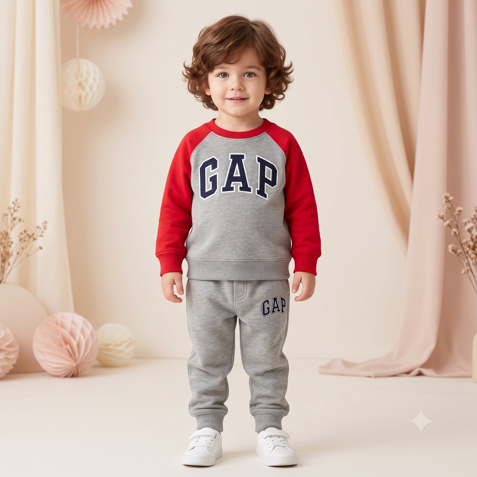 Sudadera GAP gris/rojo - Sudaderas