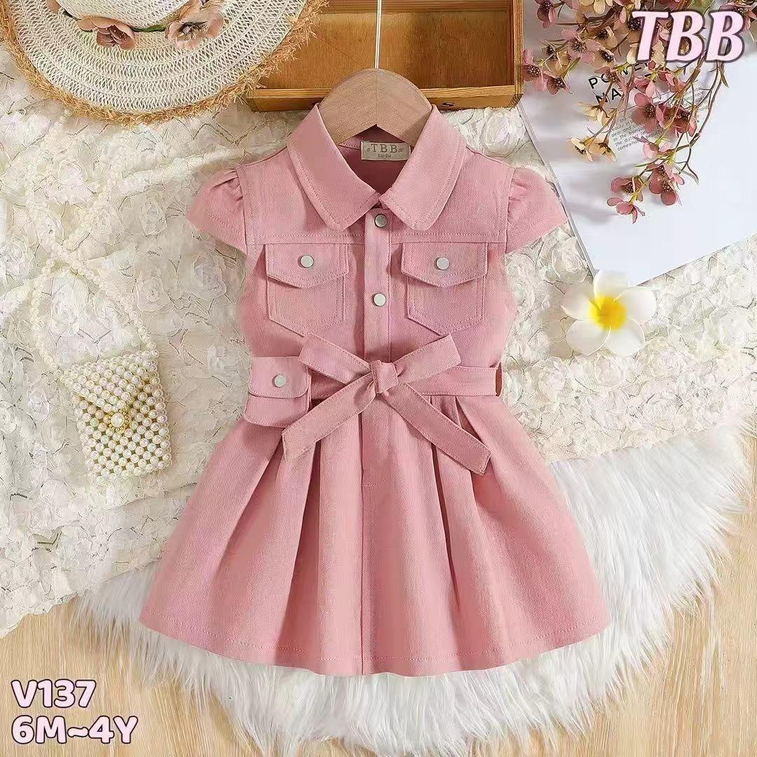 Vestido rosado manga corta - Vestidos (foto 3)