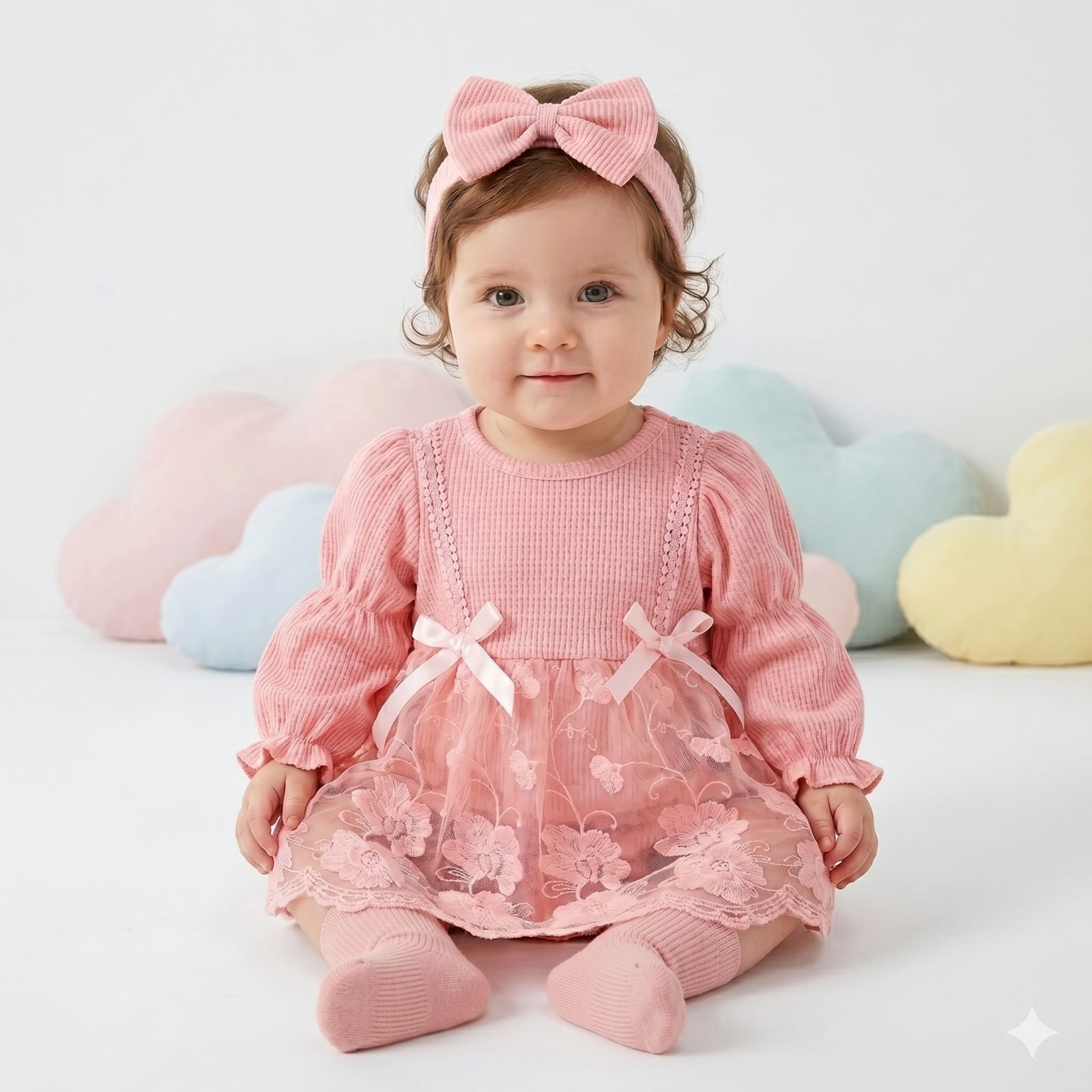 Vestido rosado flores