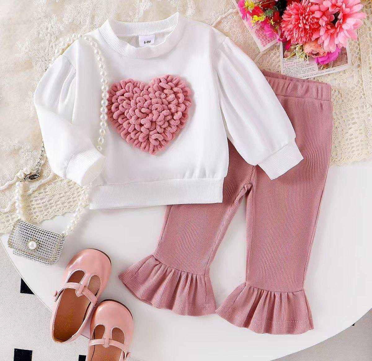 Conjunto Blanco/rosado corazón - Conjuntos pantalón (foto 2)