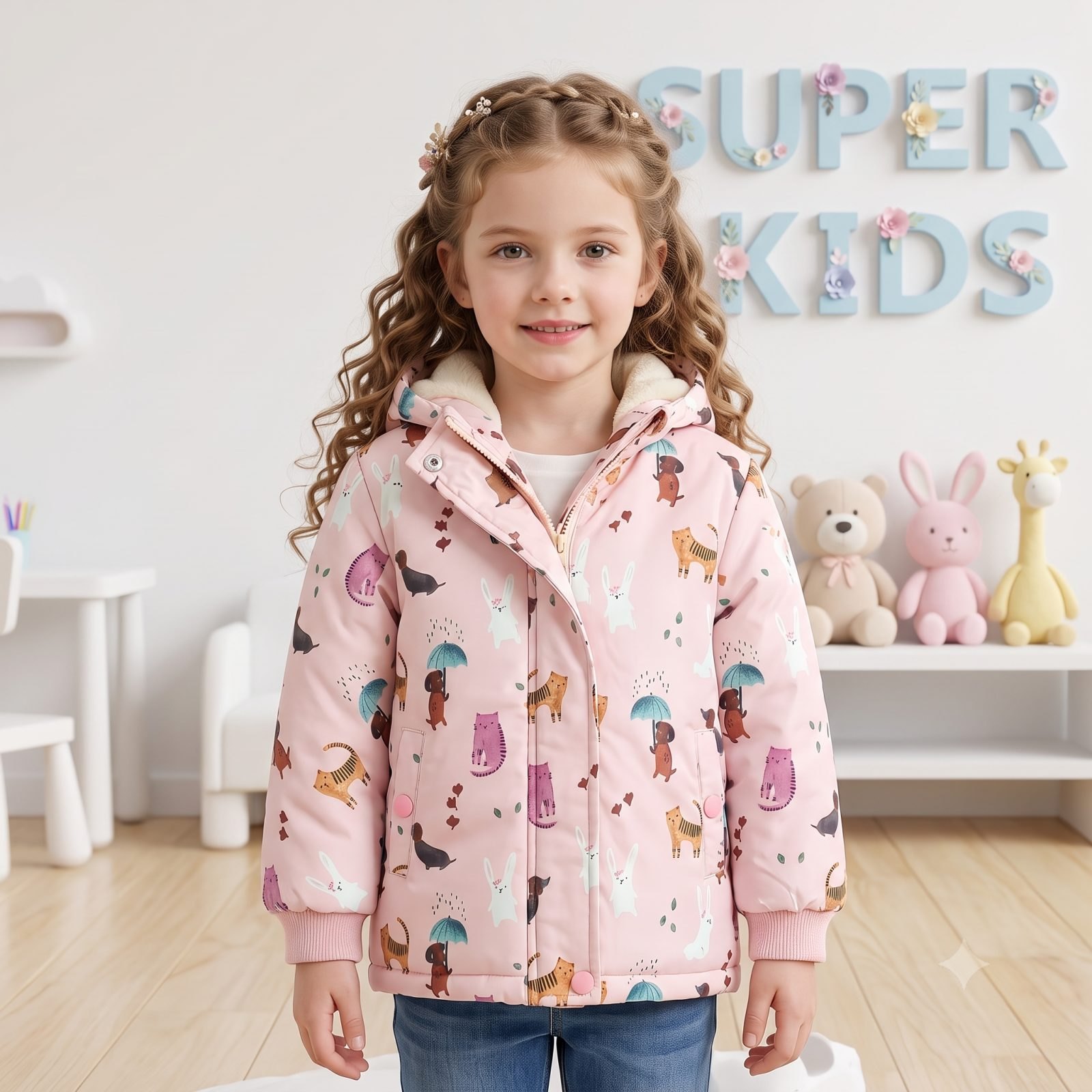 Chaqueta rosada perritos - Camisas, Busos y Chaquetas.