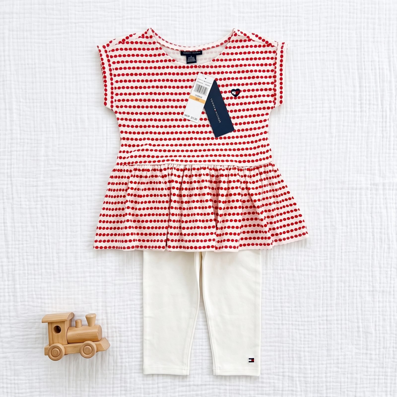 Conjunto leggins blusa lunares rojos - Conjuntos Set x3 (foto 3)