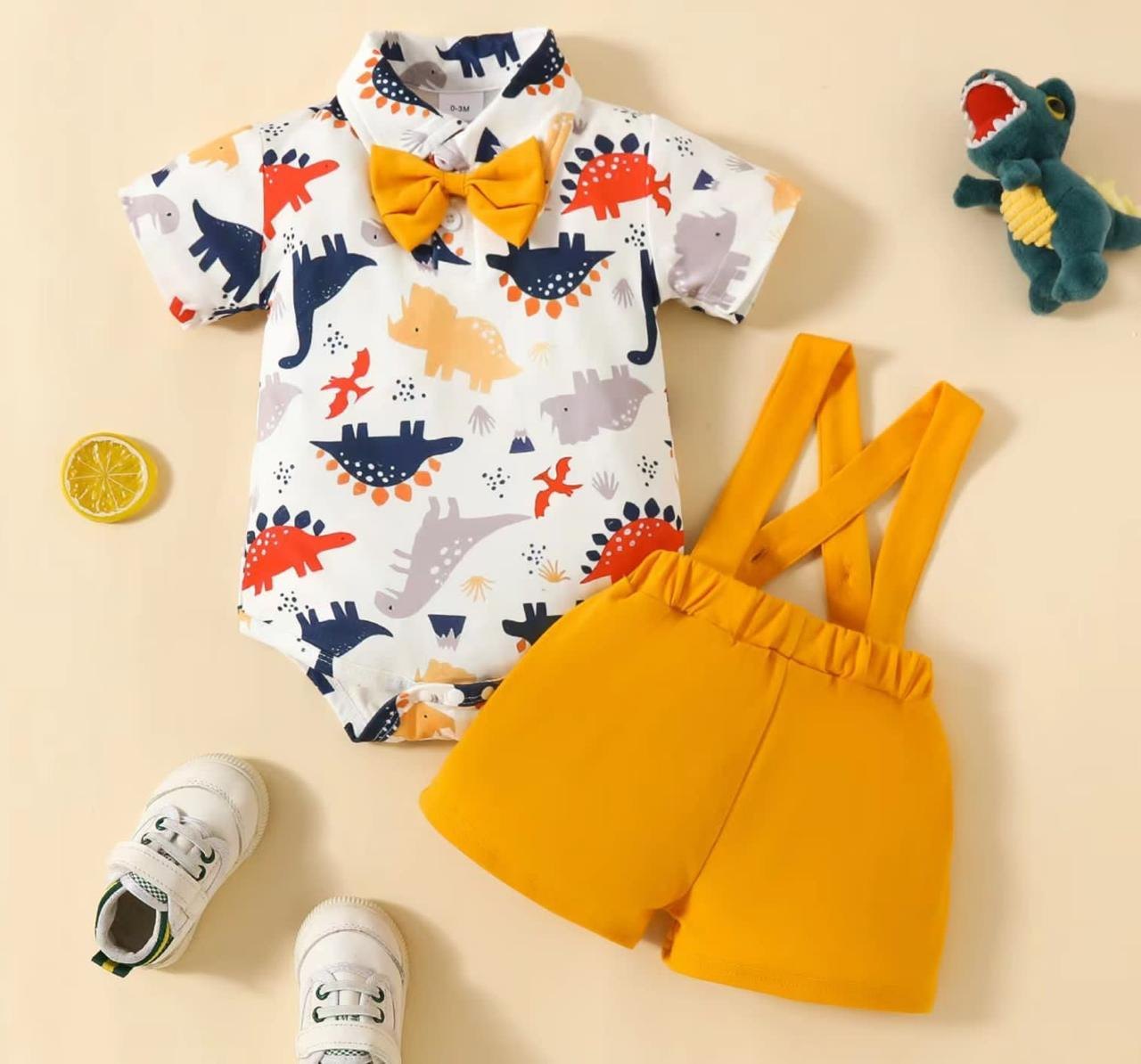 Conjunto Short amarillo tirantes - Conjuntos Short (foto 2)