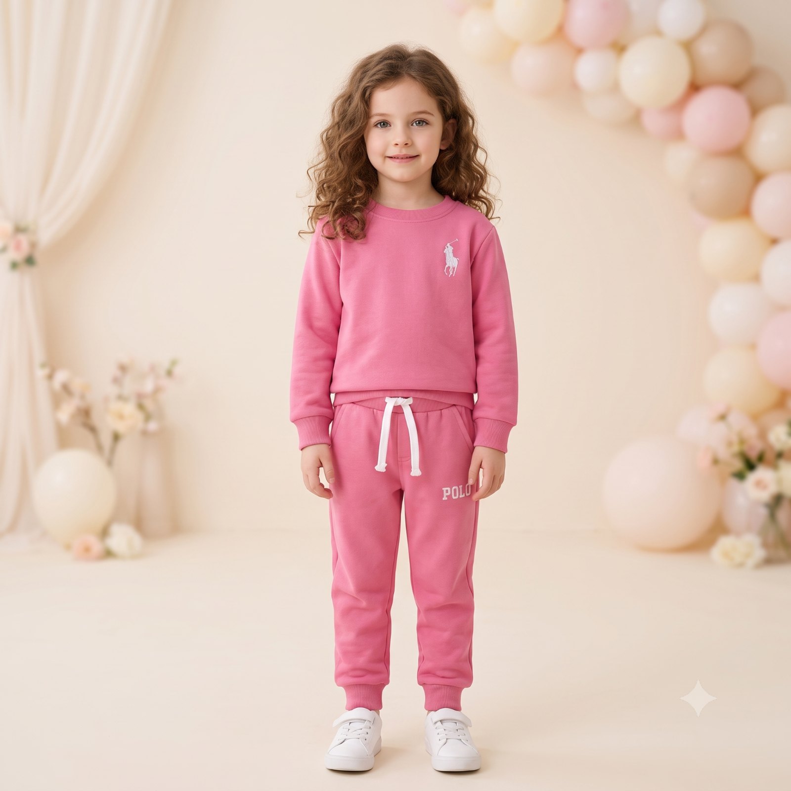 Sudadera polo con cuello redondo fucsia - Camisas, Busos y Chaquetas.