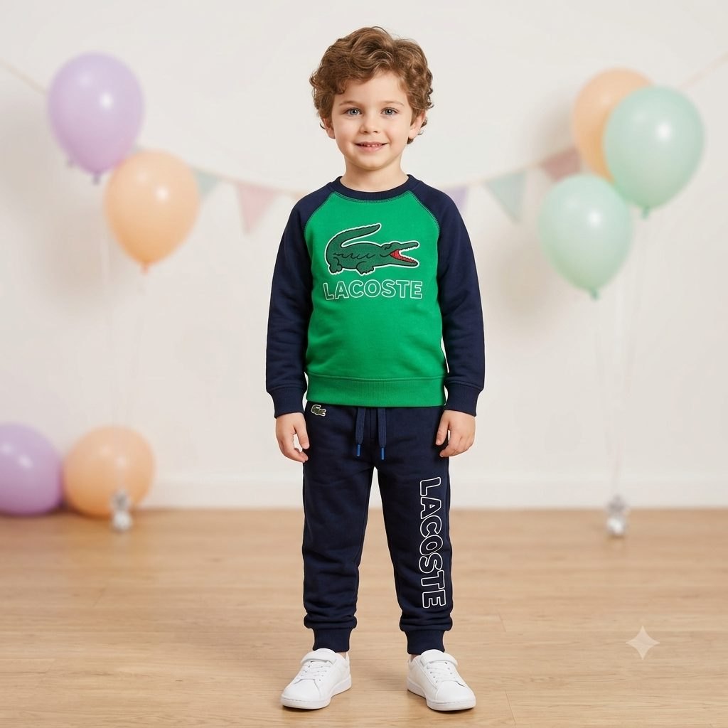 Sudadera lacoste verde/gris - Conjuntos Deportivos (foto 2)