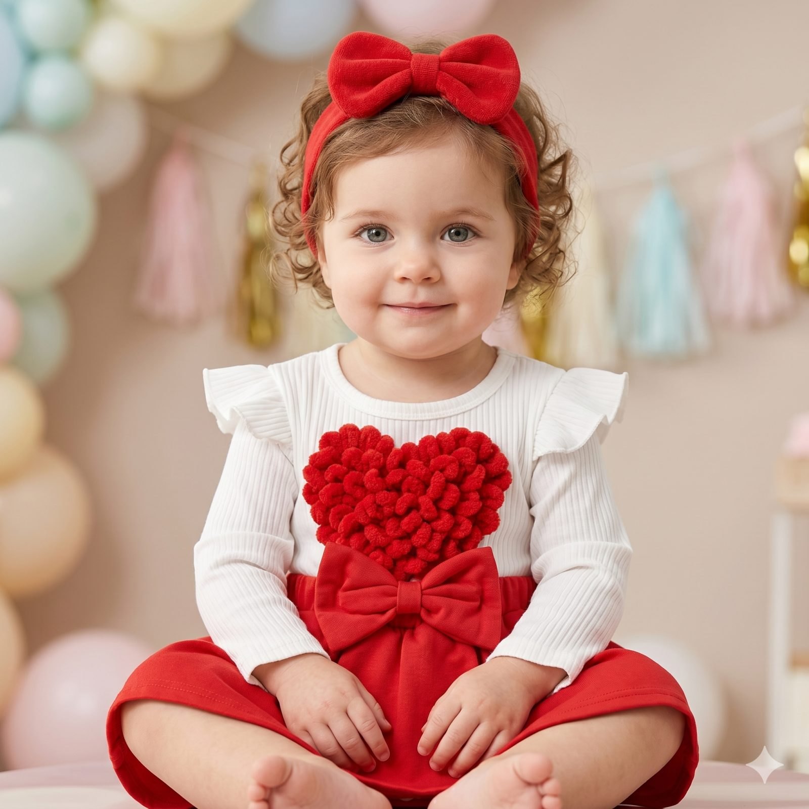 Conjunto body falda corazon rojo - Conjuntos Falda (foto 2)