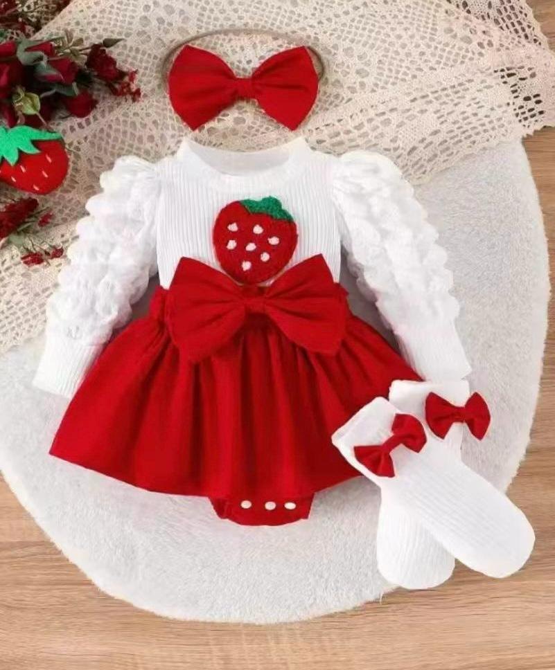 Conjunto blusa blanca corazon rojo - Conjuntos Falda (foto 3)